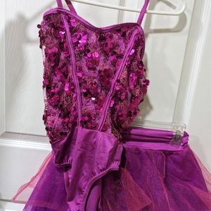 Custome Gallery - Violet bodysuit and Skirt set - Dance - Child Large